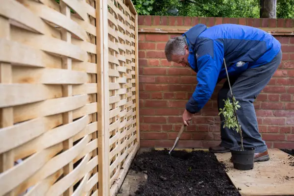 Adding organic matter to the soil