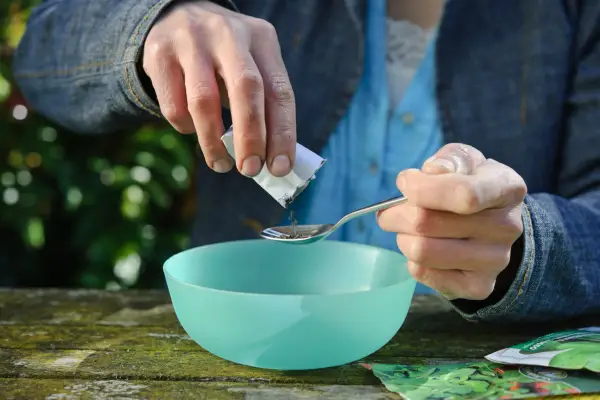 Mixing chervil seed with other salad and herb seeds