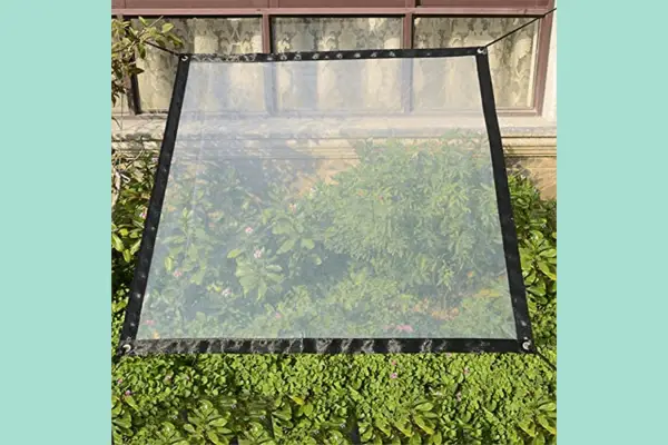 Sureh 2 x 1m Waterproof Clear Tarpaulin with Eyelets Canopies - Verdantvows