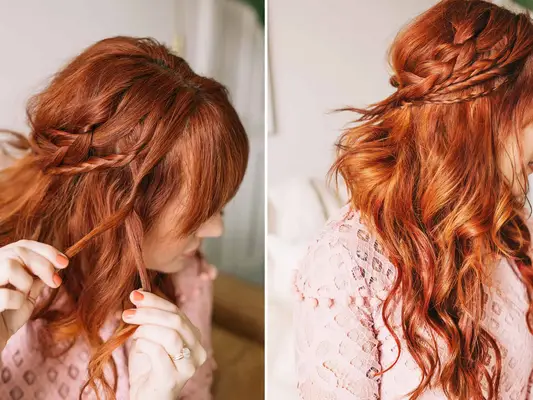 Braided Wavy Boho Hair Tutorial