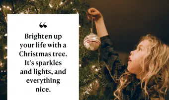 להאיר את חייך עם עץ חג המולד. זֶה