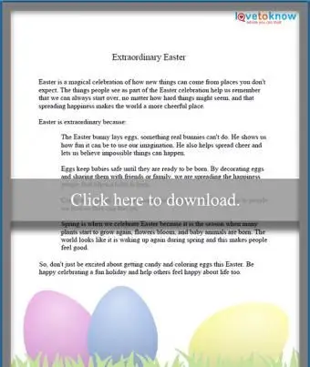 Straordinario discorso di Pasqua per bambini