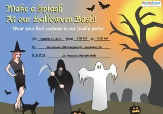 Einladung zur Halloween-Kostümparty