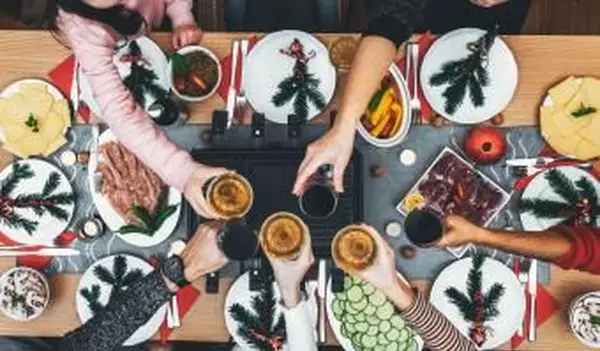 家族の休日の集まり