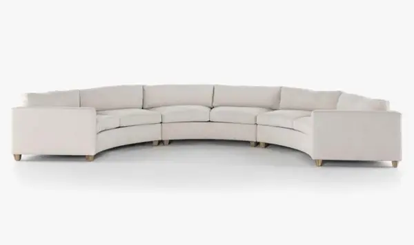 curved sectional sofa