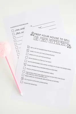 How I Prepped My House To Sell In One Weekend! (With Printable To-Do List)