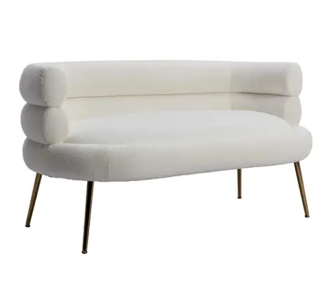 rounded back and arm loveseat