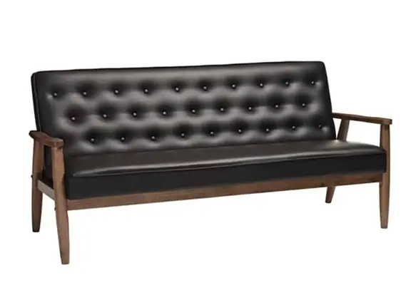 faux leather sofa