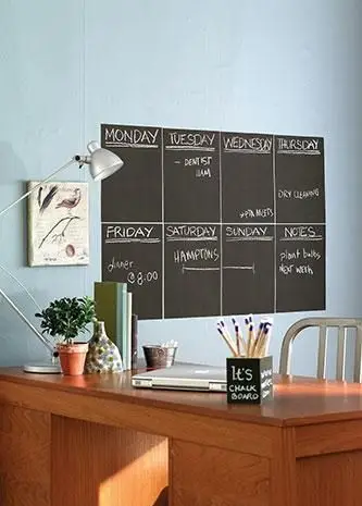 Wallies Peel & Stick 칠판 시트, 슬레이트 그레이, 4 개 세트