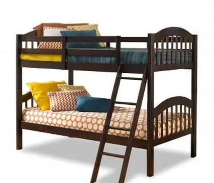 Storkcraft Doppel-Etagenbett aus massivem Hartholz mit langem Horn