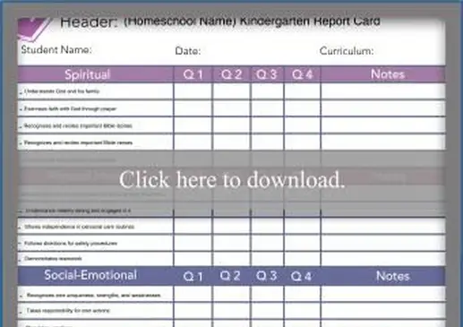 Scheda del curriculum basato sulla fede per la scuola materna