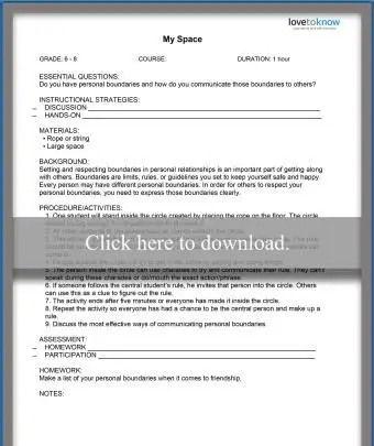 Lehrplan für soziale Kompetenzen der Mittelschule - My Space