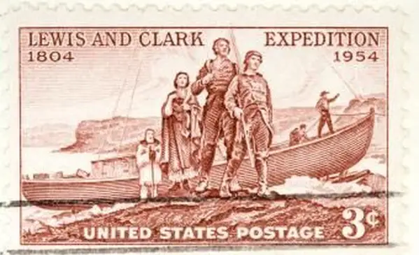 Ekspedycyjny znaczek pocztowy Lewisa i Clarka 1954