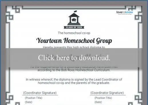 Modèle de diplôme de groupe d'école à la maison