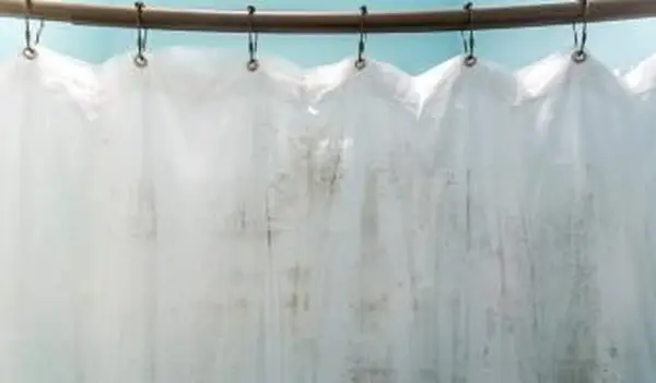 プラスチック製の内部シャワーカーテンのカビ