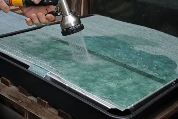 Watering the capillary matting