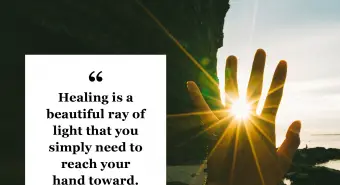 Inšpiratívny liečebný citát na povzbudenie