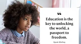 Dívka virtuální dálkové studium online