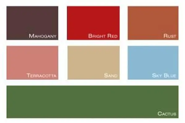 échantillons de couleurs du sud-ouest