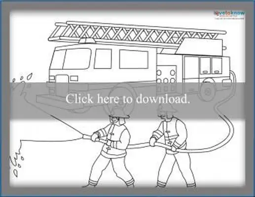 לוחמי כיבוי עם צינור