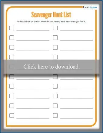 롱 스 캐빈 저 헌트 템플릿 PDF