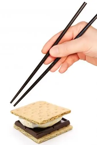 箸と建物のスモア