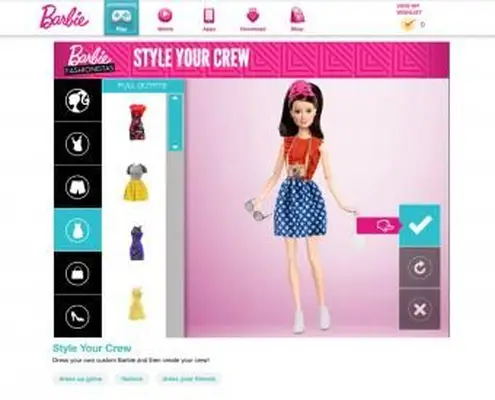 Capture d'écran de Barbie Fashionistas Style Your Crew