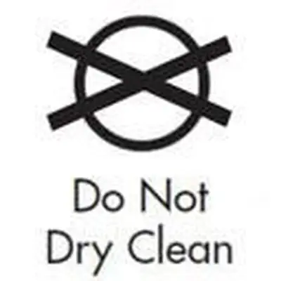 símbolo de não limpar a seco