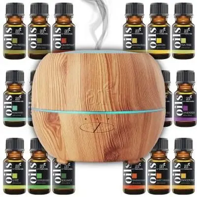 Art Naturals 에센셜 오일 디퓨저 및 에센셜 오일 16 개 세트