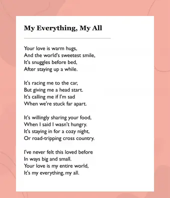 Meu tudo meu tudo poema