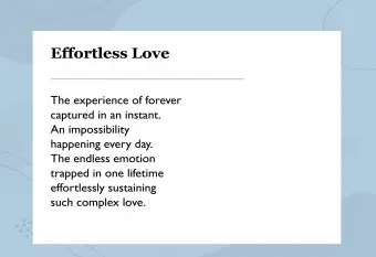 Poema de amor sem esforço