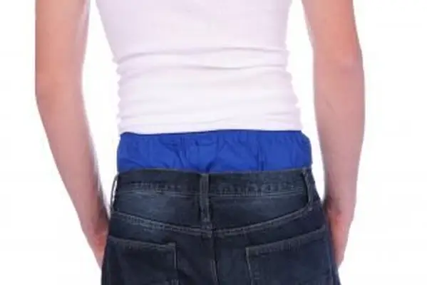 メンズ超ローライズジーンズ