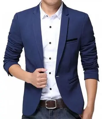 ז'קט מעילי בלייזר מוצק כפתור אחד מזדמן של פישון