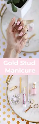 Gold Stud Manicure DIY