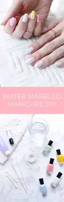 Sherbet Water Marble Mani DIY