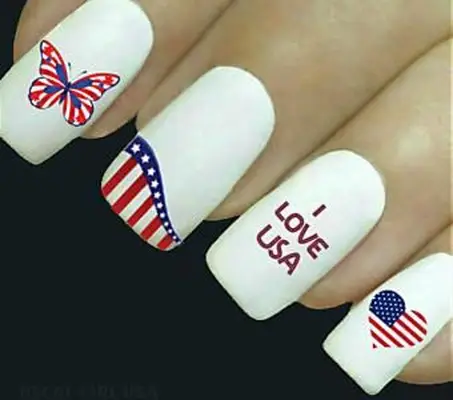 Diseños de uñas del 4 de julio