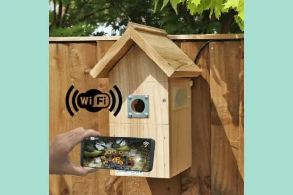 Gardenature IP WiFi Camera Bird Box w/ Pitched Roof - Verdantvows