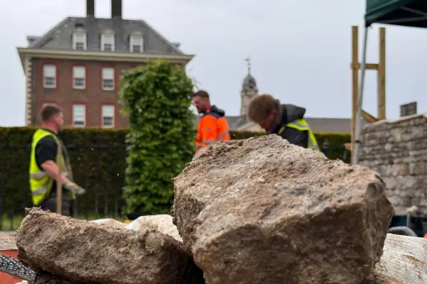 Building of the Bridgerton Garden at Chelsea is underway