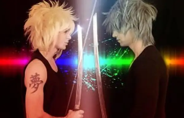 deux hommes puissants se préparent au combat