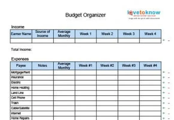 מארגן תקציב להדפסה