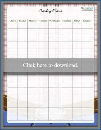 תרשים עבודות נושא של קאובוי