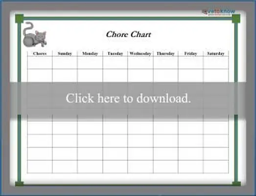 תרשים מטלות שבועיות של גריי חתול