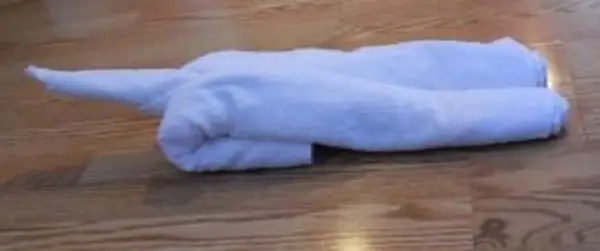 Handtuch Katze Schritt 4