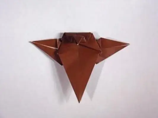 passo 4 da coruja de origami