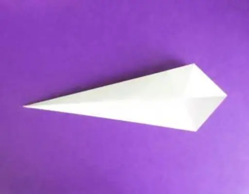 krok 2 origami jednorožca