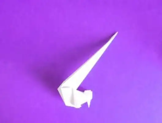 krok 6 origami jednorožca