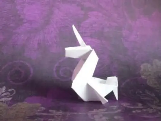 Ako si vyrobiť Origami Unicorn