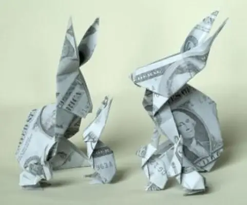 Comment plier un lapin en origami d'argent