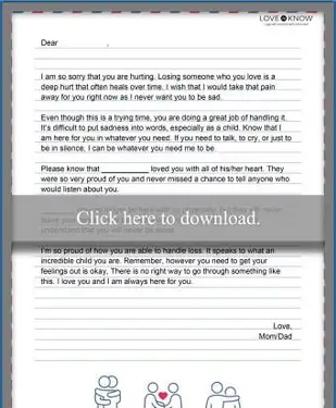 Ermutigungsbrief-Vorlage für die Trauer