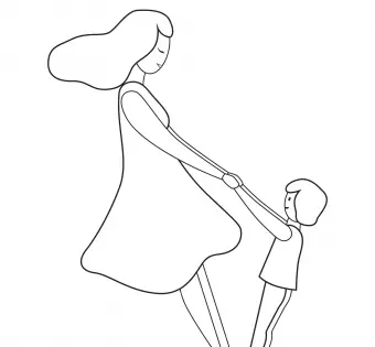 kręcą się matka i dziecko